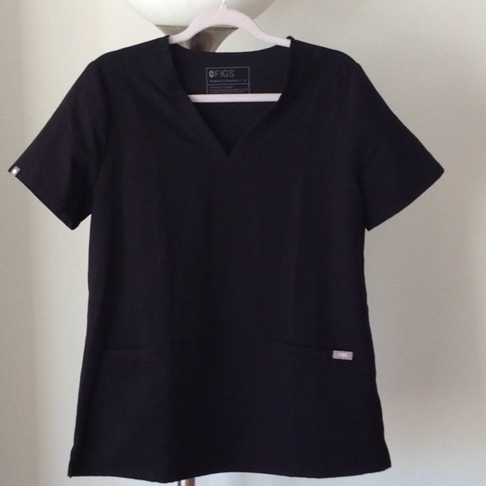 🐾💕🐾 Figs - (2) pc. Scrubs in Deep Rich Black. - Picture 5 of 8